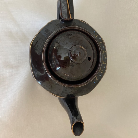 Vintage Moriage Hand Painted Tea Pot - Picture 3 of 7